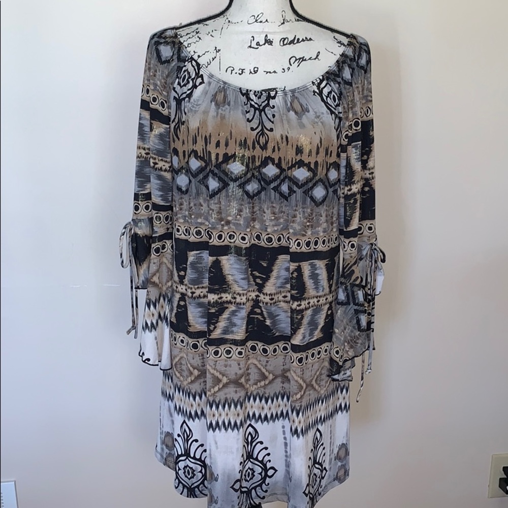 HONEYME drape dress with flare sleeves 3XL